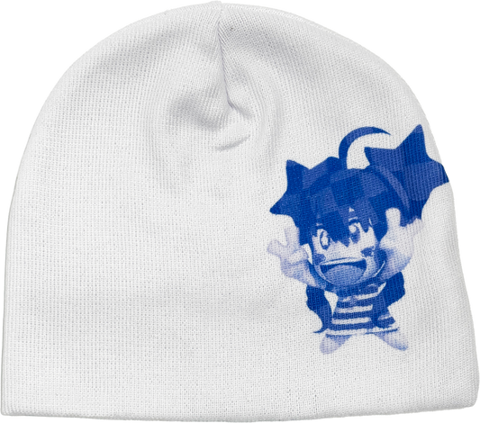 White / Blue Yameii Beanie